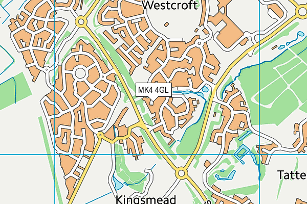 MK4 4GL map - OS VectorMap District (Ordnance Survey)