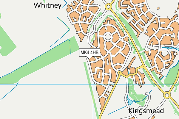 MK4 4HB map - OS VectorMap District (Ordnance Survey)