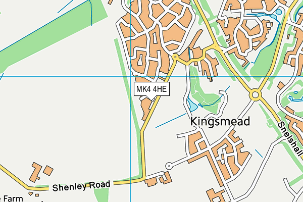 MK4 4HE map - OS VectorMap District (Ordnance Survey)