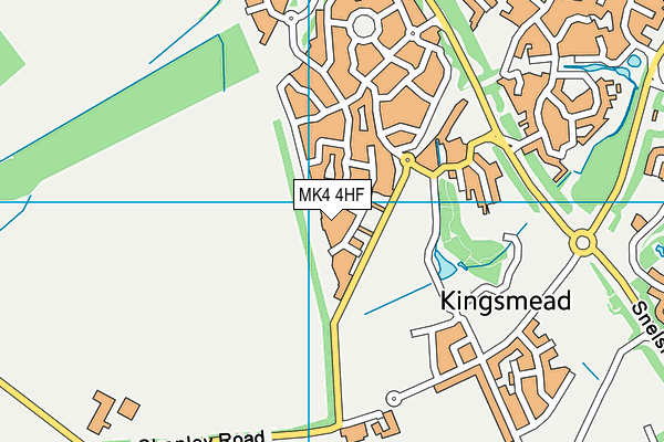 MK4 4HF map - OS VectorMap District (Ordnance Survey)