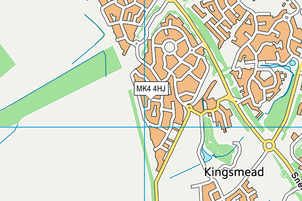 MK4 4HJ map - OS VectorMap District (Ordnance Survey)