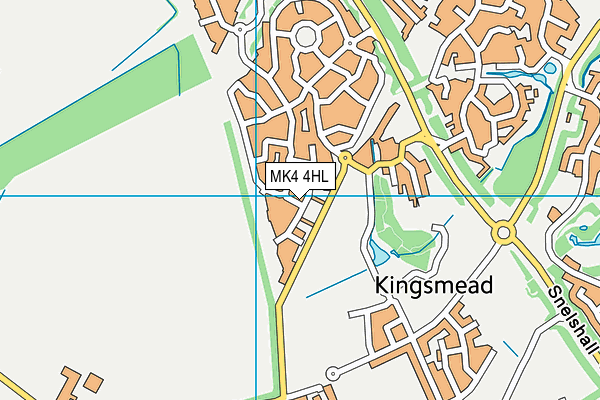 MK4 4HL map - OS VectorMap District (Ordnance Survey)