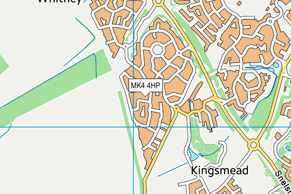 MK4 4HP map - OS VectorMap District (Ordnance Survey)