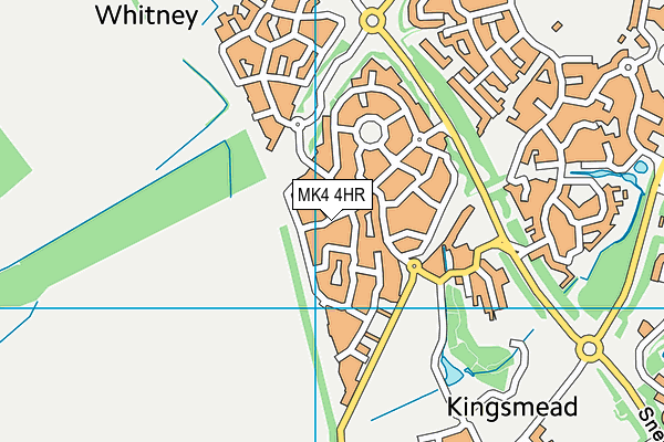 MK4 4HR map - OS VectorMap District (Ordnance Survey)