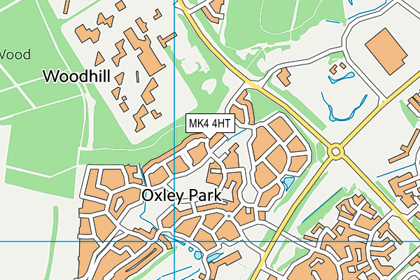 MK4 4HT map - OS VectorMap District (Ordnance Survey)