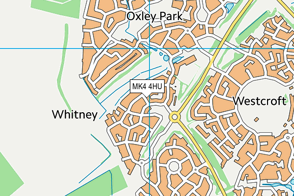 MK4 4HU map - OS VectorMap District (Ordnance Survey)