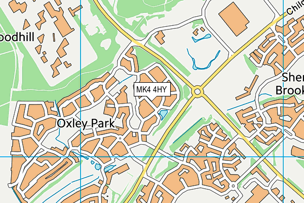 MK4 4HY map - OS VectorMap District (Ordnance Survey)