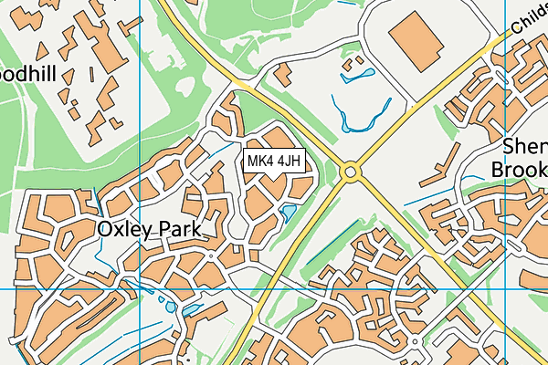 MK4 4JH map - OS VectorMap District (Ordnance Survey)