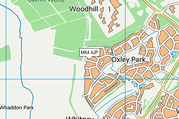 MK4 4JP map - OS VectorMap District (Ordnance Survey)