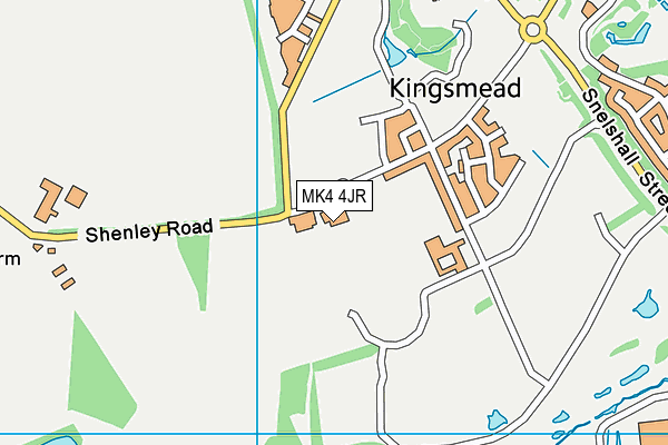 MK4 4JR map - OS VectorMap District (Ordnance Survey)