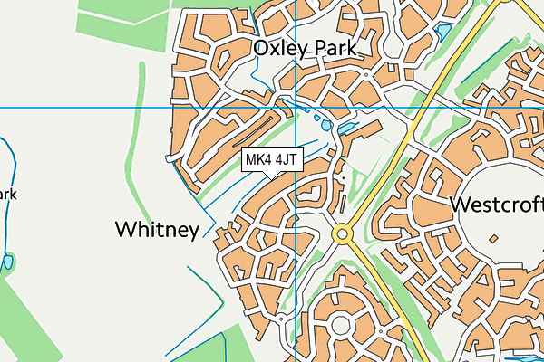 MK4 4JT map - OS VectorMap District (Ordnance Survey)