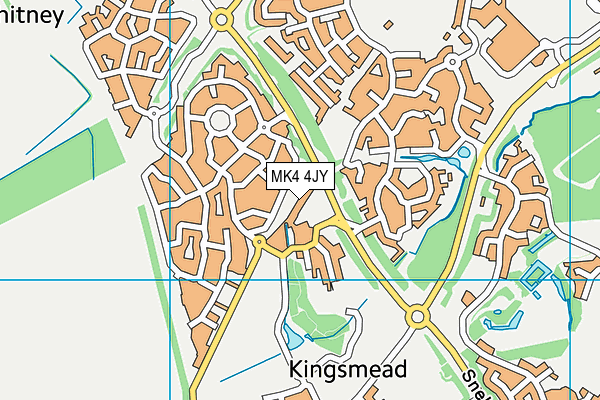 MK4 4JY map - OS VectorMap District (Ordnance Survey)