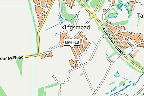 MK4 4LB map - OS VectorMap District (Ordnance Survey)