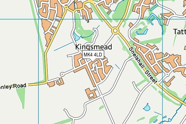 MK4 4LD map - OS VectorMap District (Ordnance Survey)