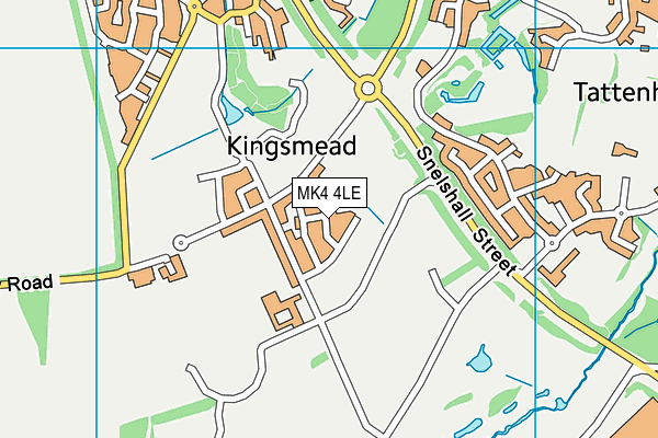 MK4 4LE map - OS VectorMap District (Ordnance Survey)