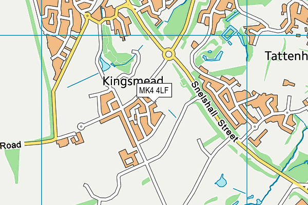 MK4 4LF map - OS VectorMap District (Ordnance Survey)