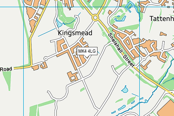 MK4 4LG map - OS VectorMap District (Ordnance Survey)
