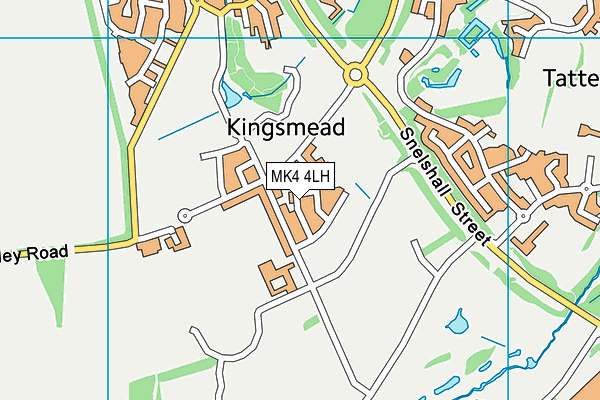 MK4 4LH map - OS VectorMap District (Ordnance Survey)