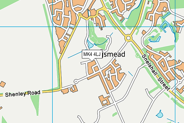 MK4 4LJ map - OS VectorMap District (Ordnance Survey)