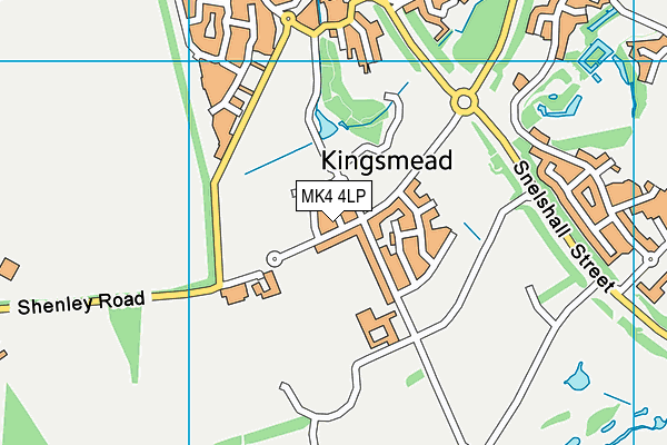 MK4 4LP map - OS VectorMap District (Ordnance Survey)