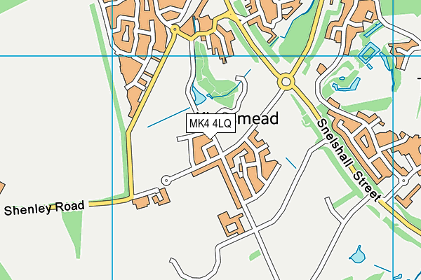 MK4 4LQ map - OS VectorMap District (Ordnance Survey)