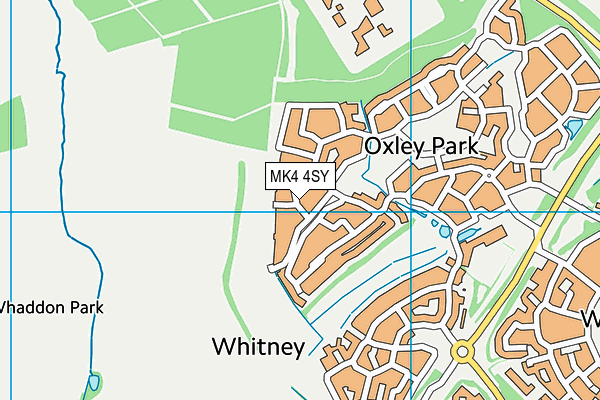 MK4 4SY map - OS VectorMap District (Ordnance Survey)