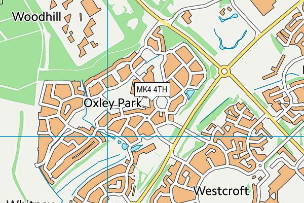 MK4 4TH map - OS VectorMap District (Ordnance Survey)