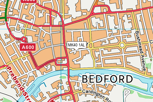 MK40 1AL map - OS VectorMap District (Ordnance Survey)