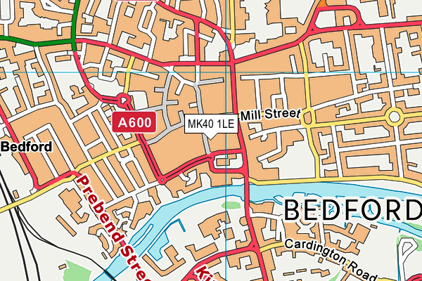 MK40 1LE map - OS VectorMap District (Ordnance Survey)