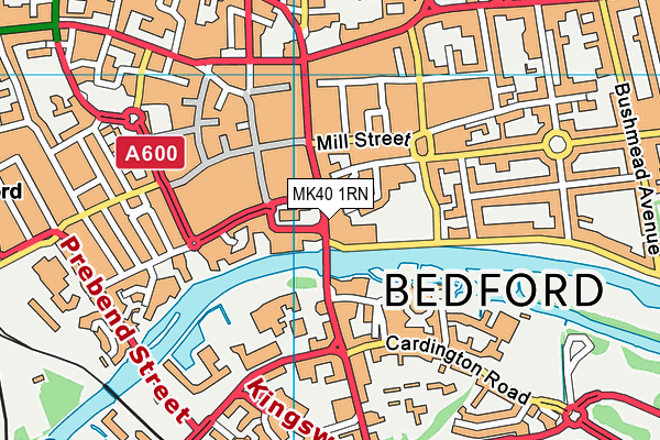 MK40 1RN map - OS VectorMap District (Ordnance Survey)