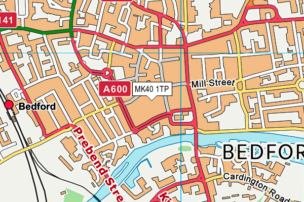 MK40 1TP map - OS VectorMap District (Ordnance Survey)