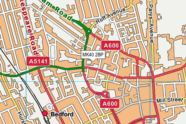 MK40 2BP map - OS VectorMap District (Ordnance Survey)