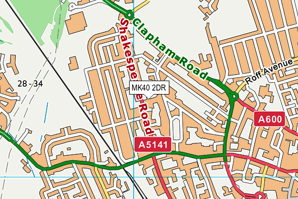 MK40 2DR map - OS VectorMap District (Ordnance Survey)