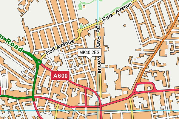 MK40 2ES map - OS VectorMap District (Ordnance Survey)