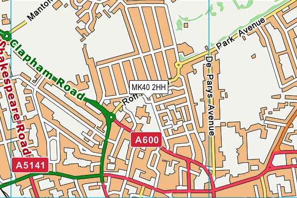 MK40 2HH map - OS VectorMap District (Ordnance Survey)