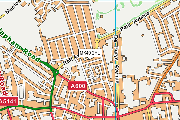 MK40 2HL map - OS VectorMap District (Ordnance Survey)