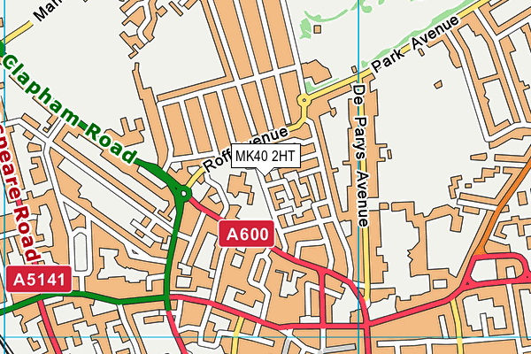 MK40 2HT map - OS VectorMap District (Ordnance Survey)