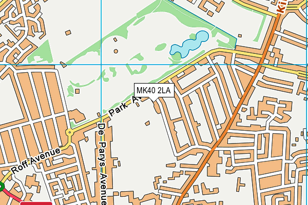 MK40 2LA map - OS VectorMap District (Ordnance Survey)