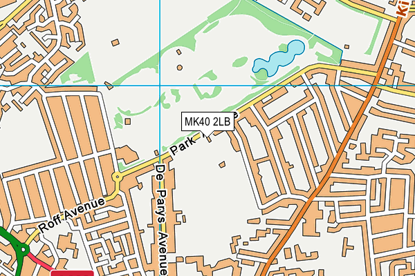 Bedford Park map (MK40 2LB) - OS VectorMap District (Ordnance Survey)