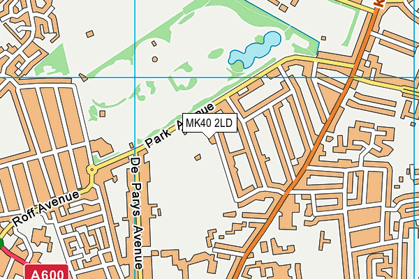 MK40 2LD map - OS VectorMap District (Ordnance Survey)