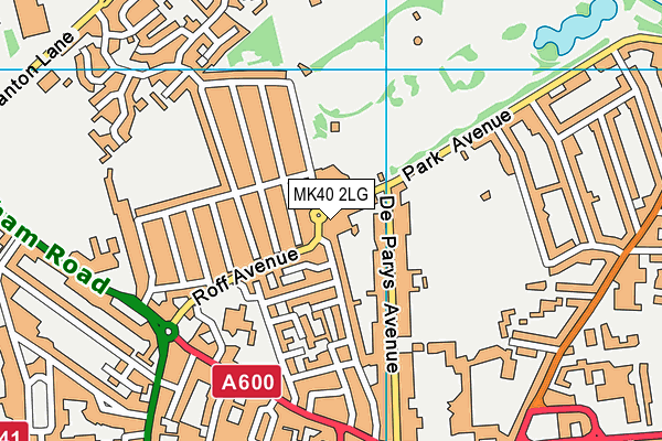 MK40 2LG map - OS VectorMap District (Ordnance Survey)