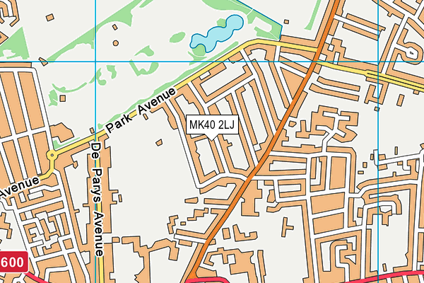 MK40 2LJ map - OS VectorMap District (Ordnance Survey)