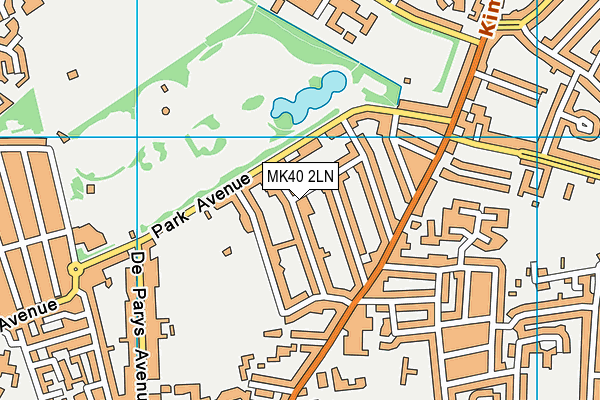 MK40 2LN map - OS VectorMap District (Ordnance Survey)