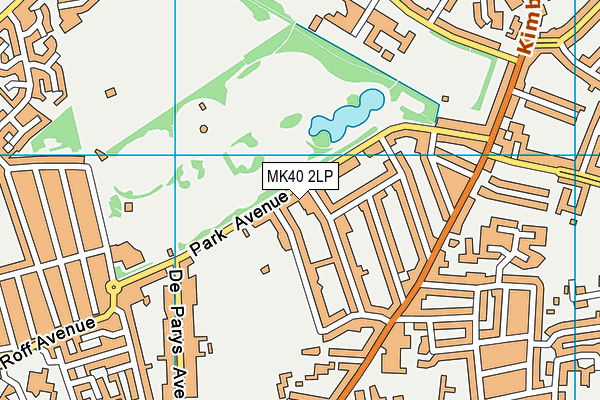MK40 2LP map - OS VectorMap District (Ordnance Survey)