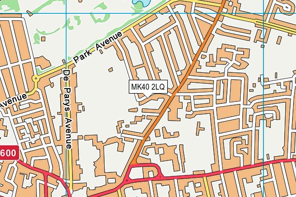 MK40 2LQ map - OS VectorMap District (Ordnance Survey)