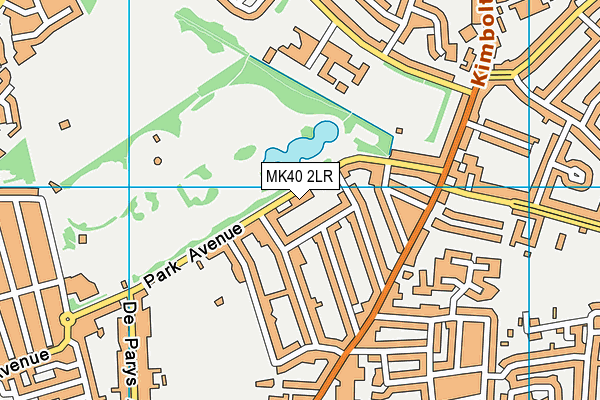 MK40 2LR map - OS VectorMap District (Ordnance Survey)