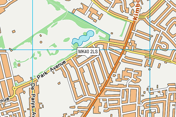 MK40 2LS map - OS VectorMap District (Ordnance Survey)