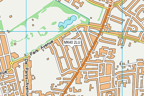 MK40 2LU map - OS VectorMap District (Ordnance Survey)