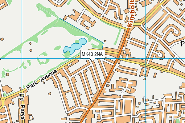 MK40 2NA map - OS VectorMap District (Ordnance Survey)