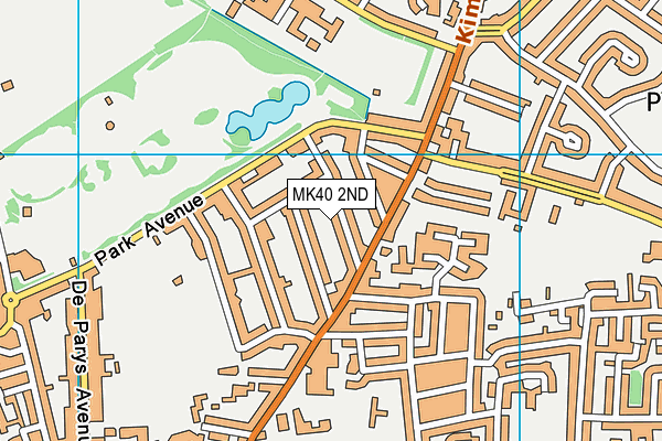 MK40 2ND map - OS VectorMap District (Ordnance Survey)